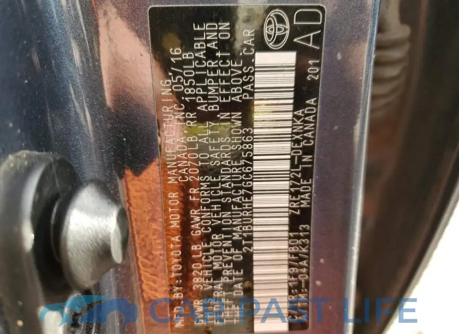 2T1BURHE7GC675863# 12