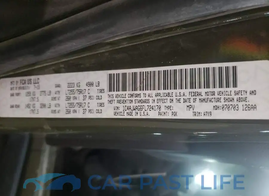 1C4AJWAG6FL724170# 12