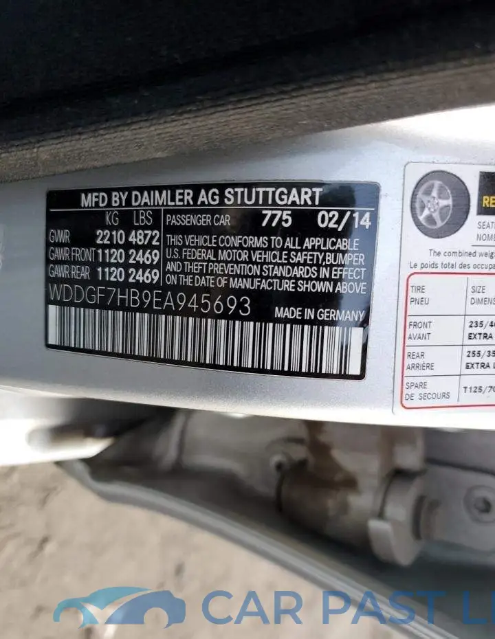 WDDGF7HB9EA945693# 13