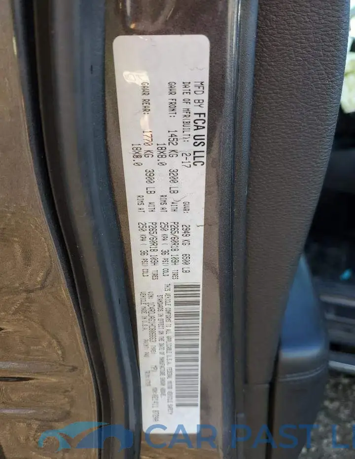 1C4RDJAG1HC806663# 10