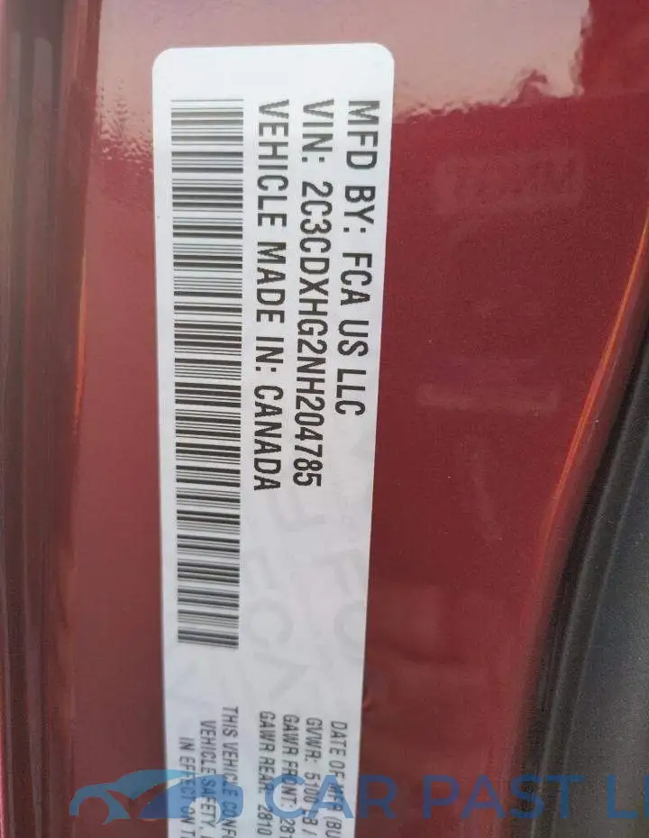 2C3CDXHG2NH204785# 13