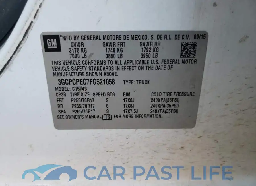 3GCPCPEC7FG521058# 13