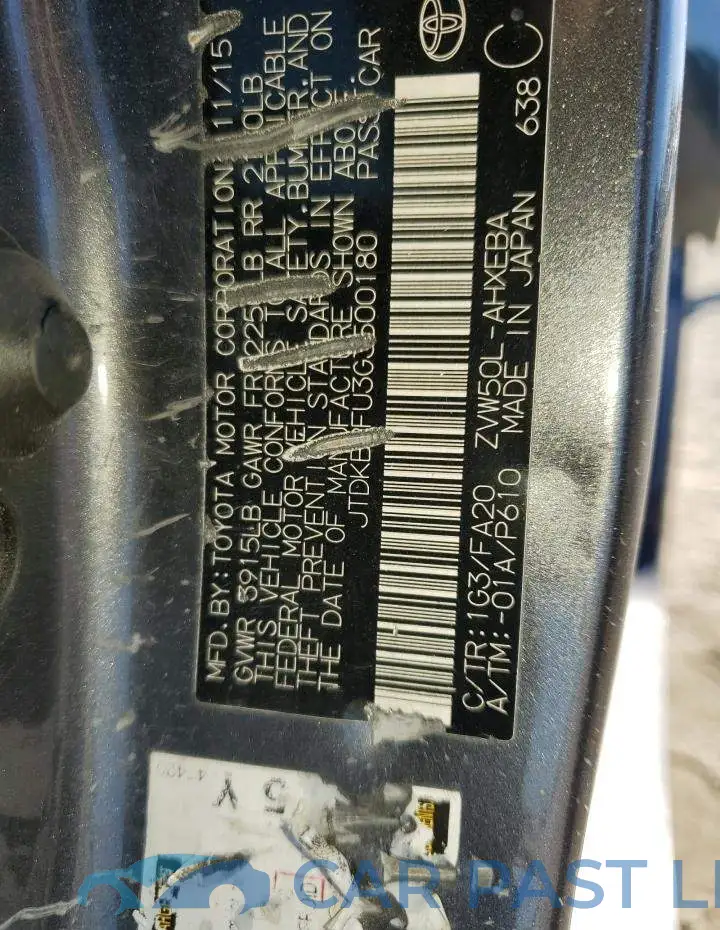 JTDKBRFU3G3500180# 13