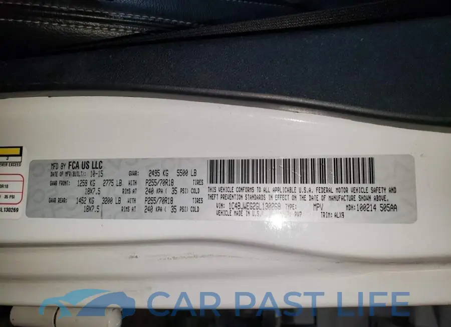 1C4BJWEG2GL130269# 12
