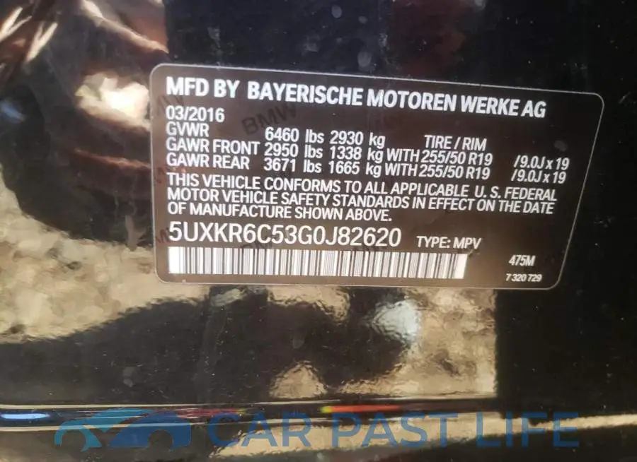 5UXKR6C53G0J82620# 13