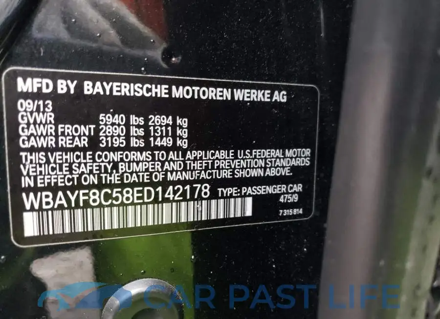 WBAYF8C58ED142178# 12
