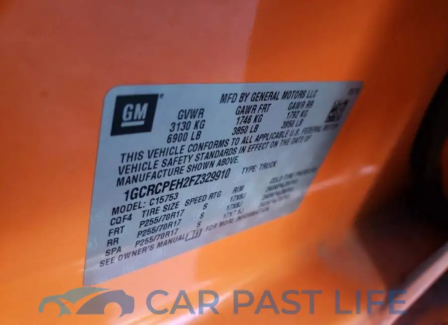 1GCRCPEH2FZ329910# 12