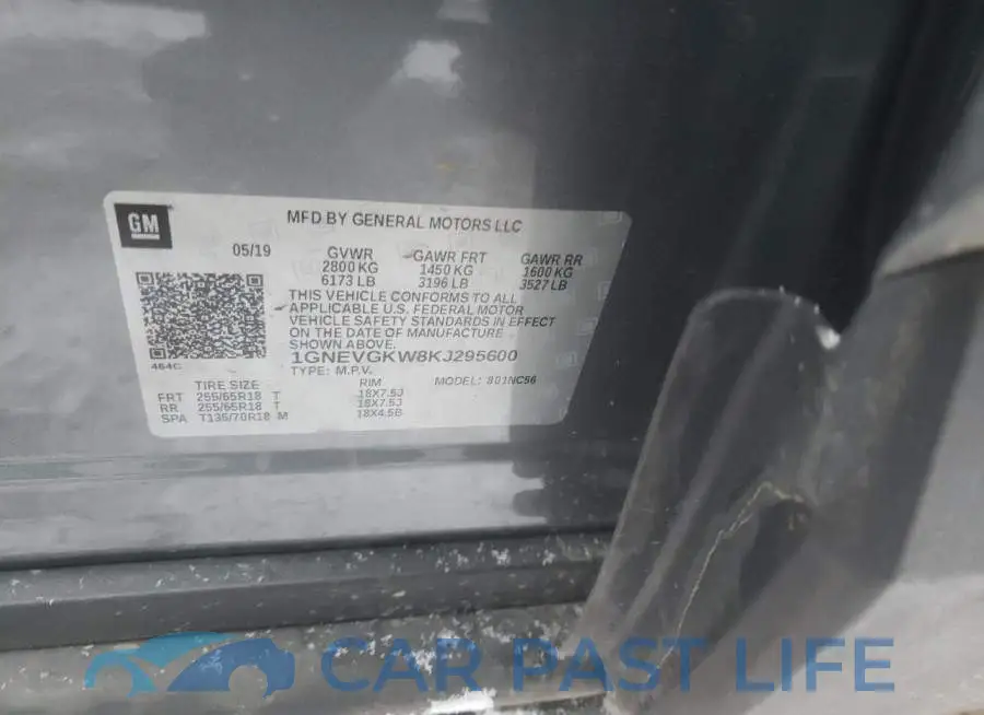 1GNEVGKW8KJ295600# 13