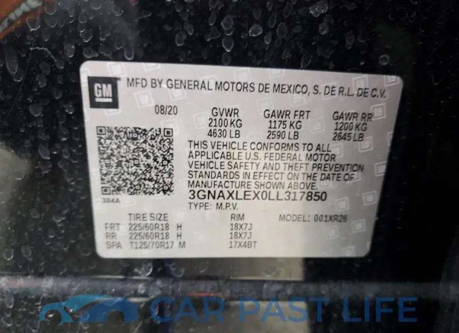 3GNAXLEX0LL317850# 13