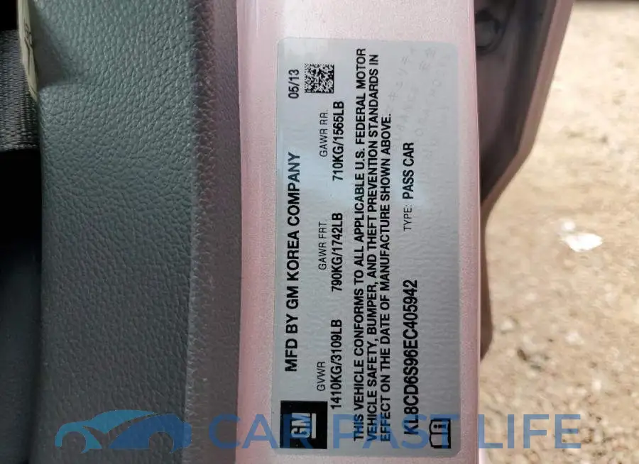 KL8CD6S96EC405942# 10