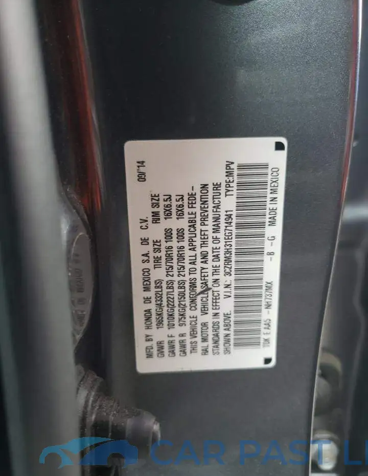 3CZRM3H31EG714941# 12