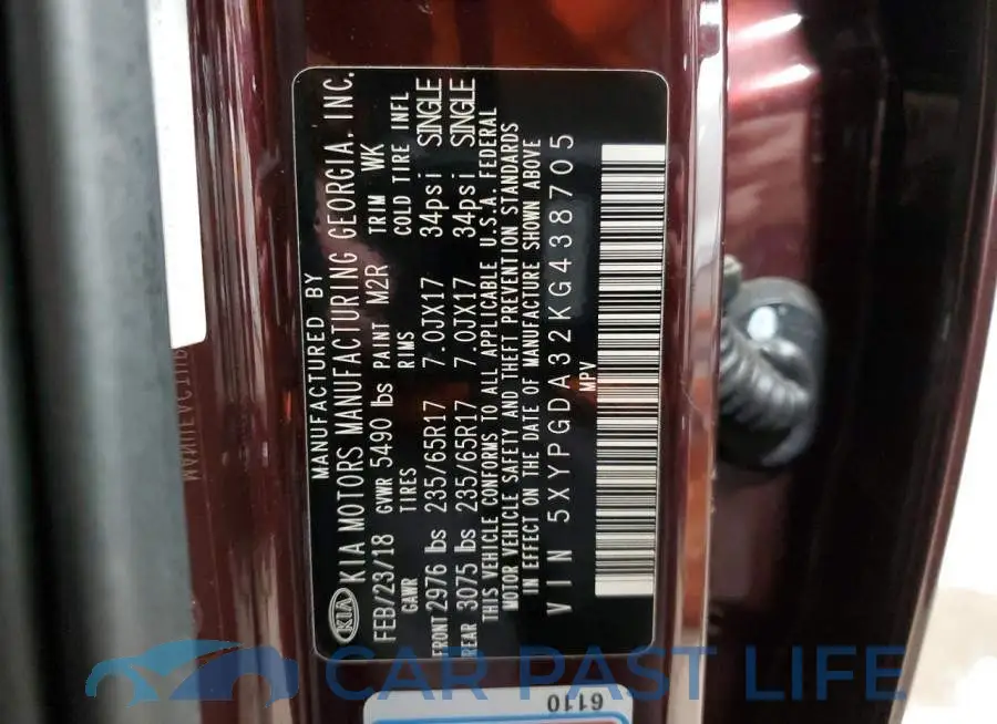 5XYPGDA32KG438705# 12
