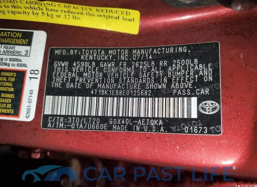 4T1BK1EB8EU125682# 12