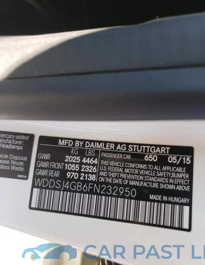 WDDSJ4GB6FN232950# 10