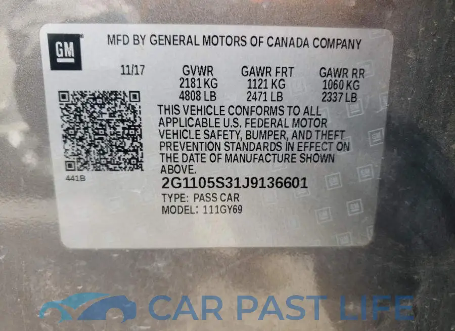 2G1105S31J9136601# 10
