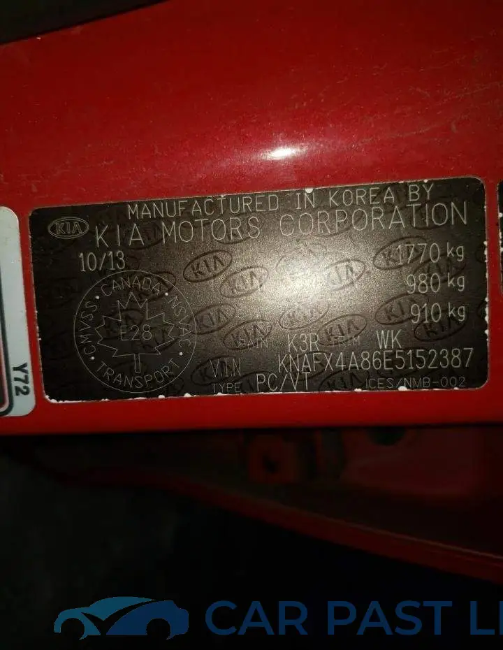 KNAFX4A86E5152387# 12