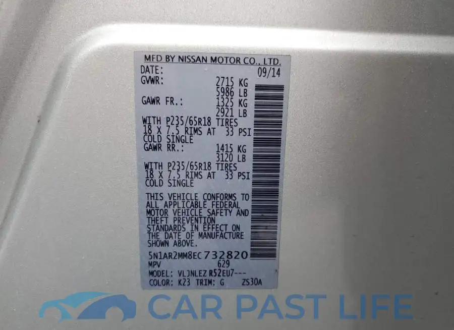 5N1AR2MM8EC732820# 10