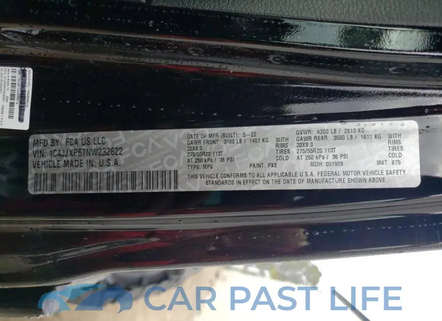 1C4JJXP67NW232622# 10