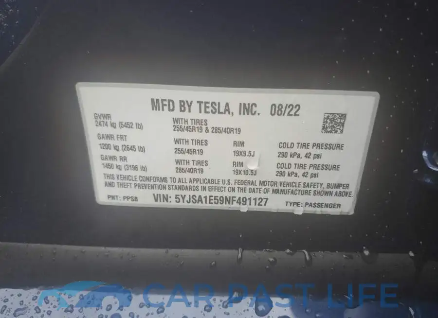 5YJSA1E59NF491127# 12
