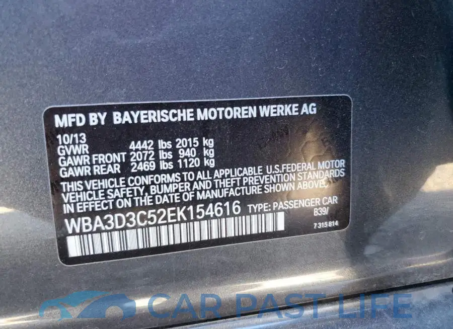 WBA3D3C52EK154616# 12