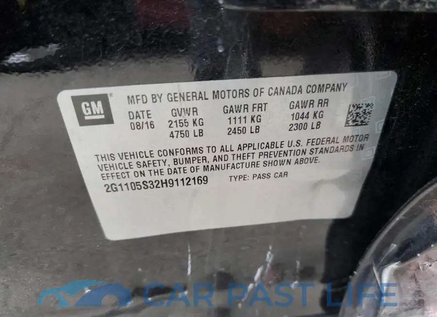 2G1105S32H9112169# 12