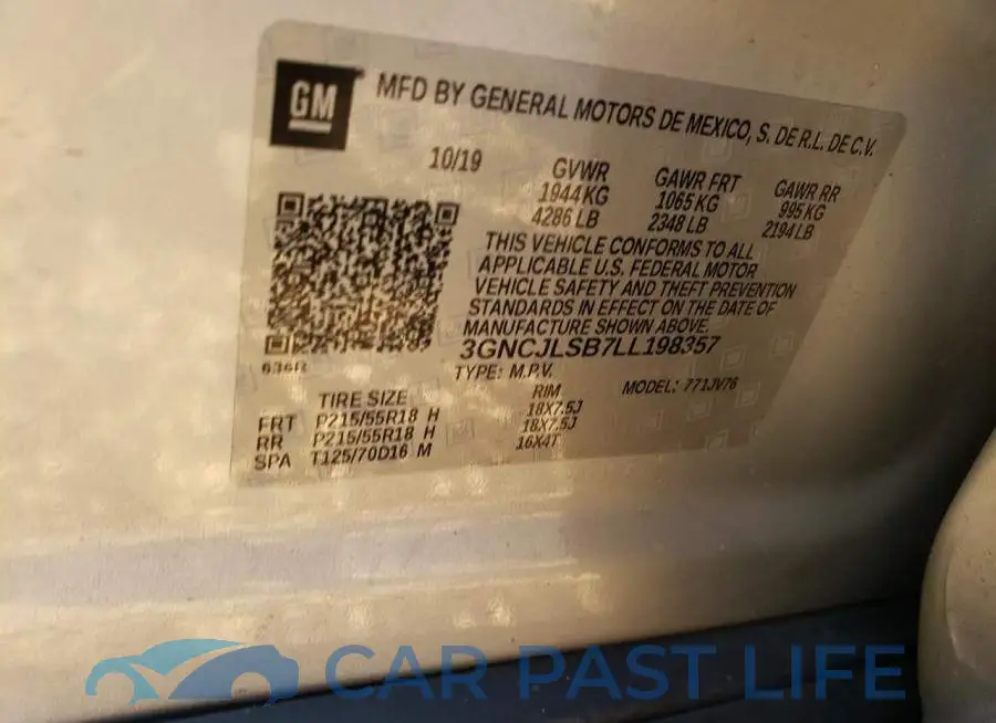 3GNCJLSB7LL198357# 12