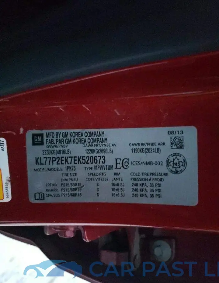 KL77P2EK7EK520673# 13