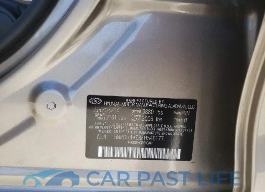 5NPDH4AE8EH546177# 10
