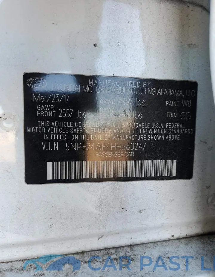 5NPE24AF4HH580247# 12