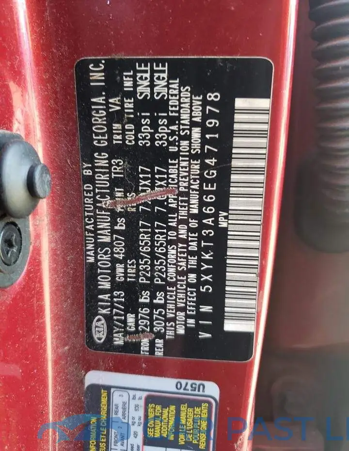 5XYKT3A66EG471978# 13