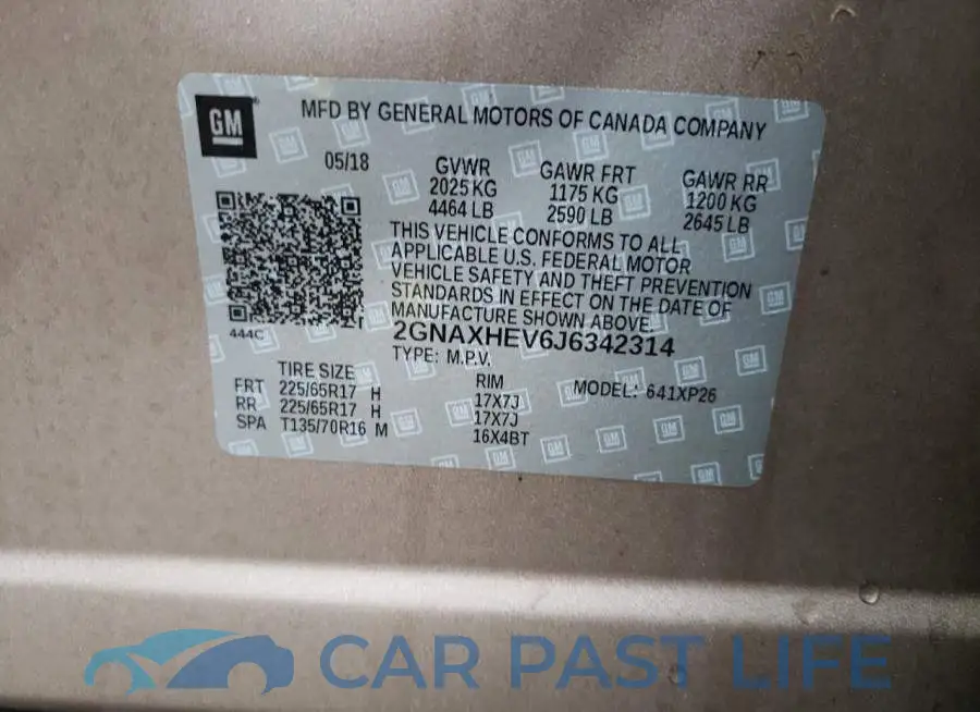 2GNAXHEV6J6342314# 13