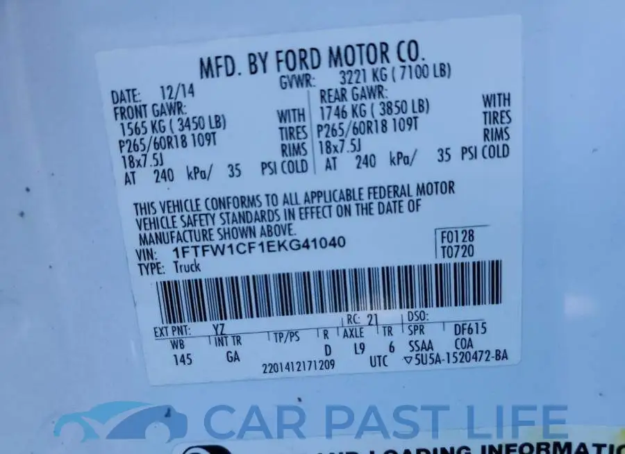 1FTFW1CF1EKG41040# 12