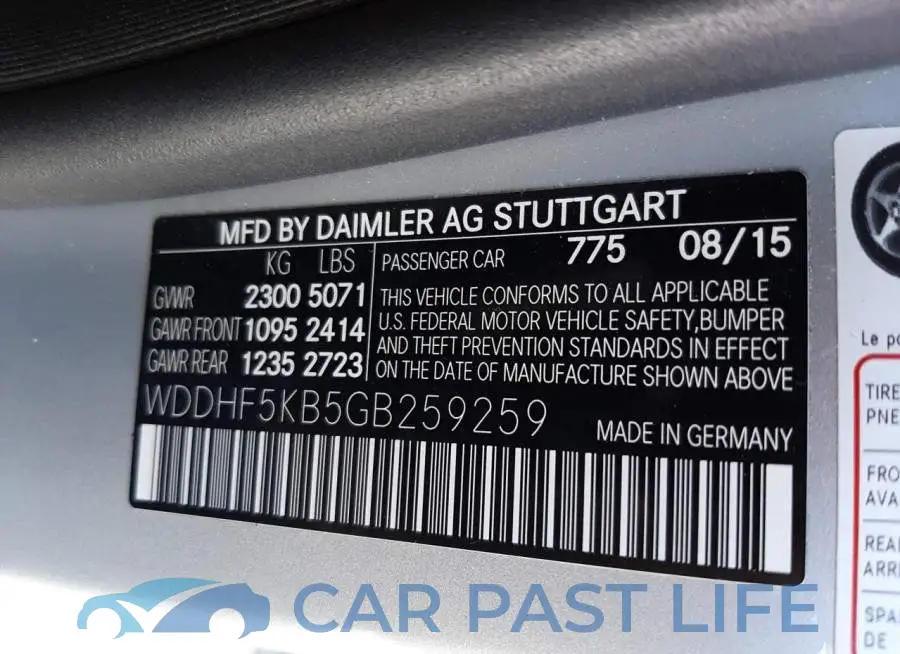 WDDHF5KB5GB259259# 10