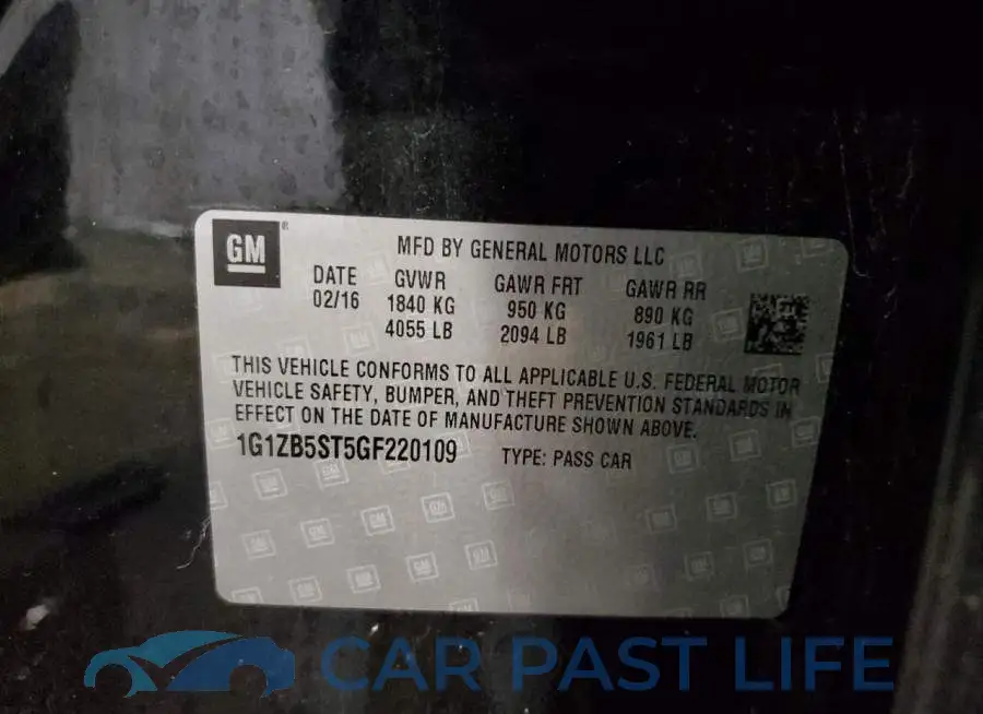1G1ZB5ST5GF220109# 12