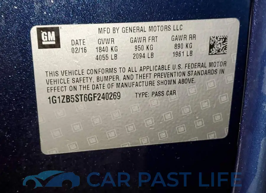 1G1ZB5ST6GF240269# 12