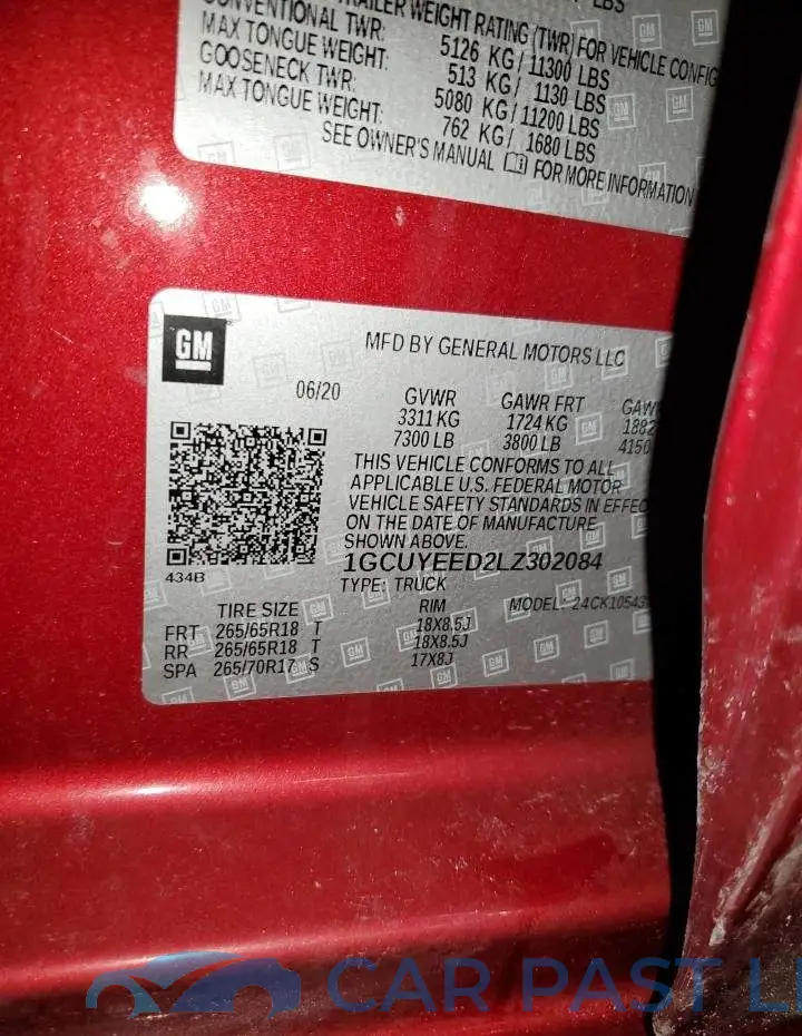 1GCUYEED2LZ302084# 12