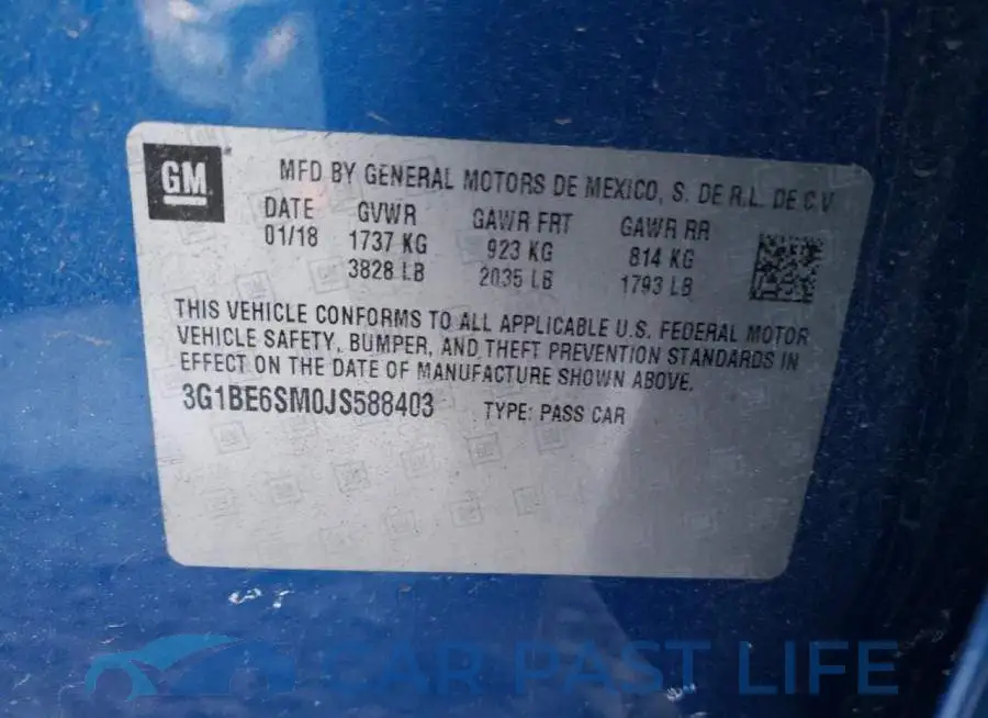 3G1BE6SM0JS588403# 12