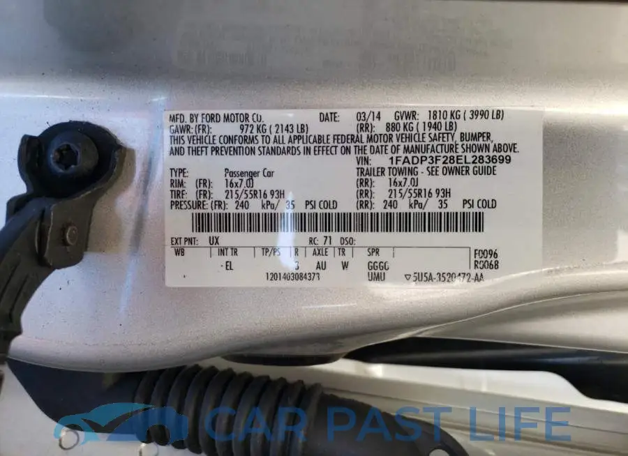 1FADP3F28EL283699# 12
