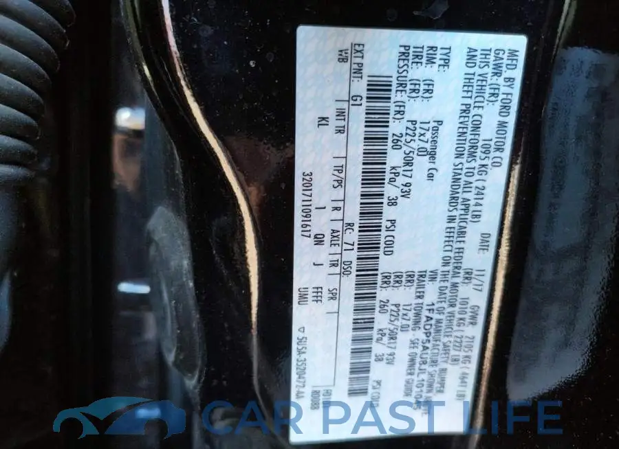 1FADP5AU8JL101045# 10