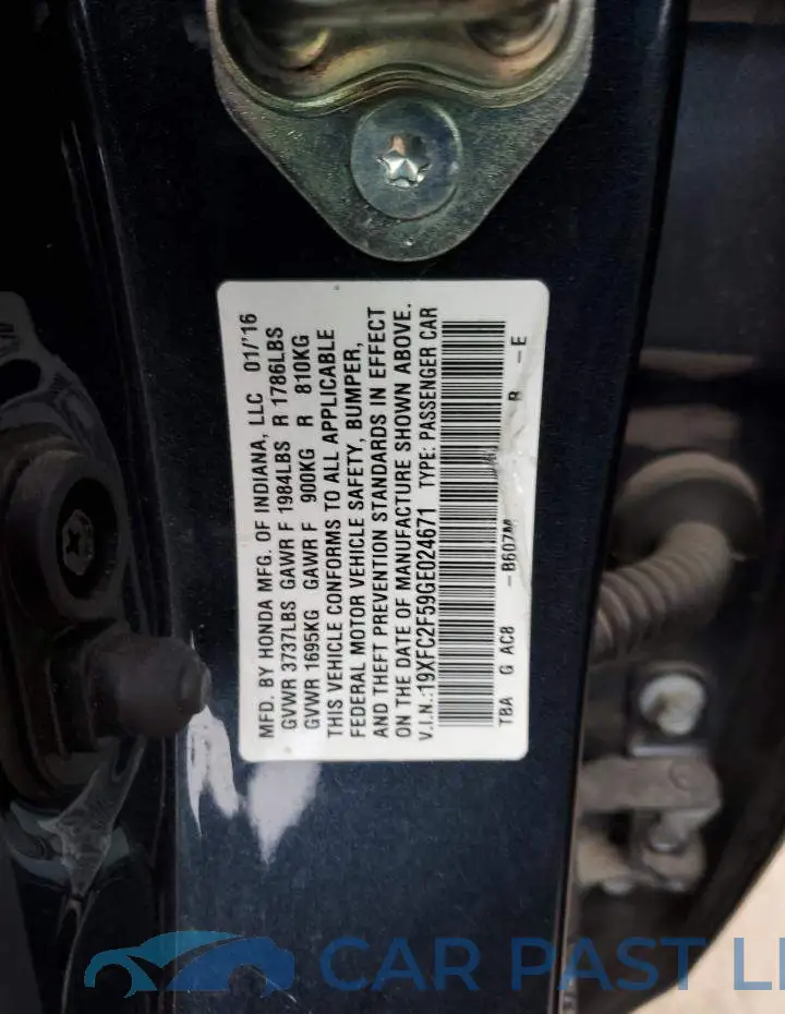 19XFC2F59GE024671# 12