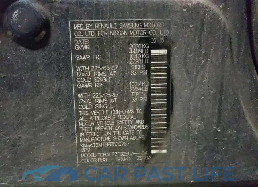 KNMAT2MT6FP569737# 12