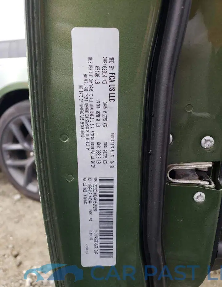2C3CDXHG4KH519194# 10
