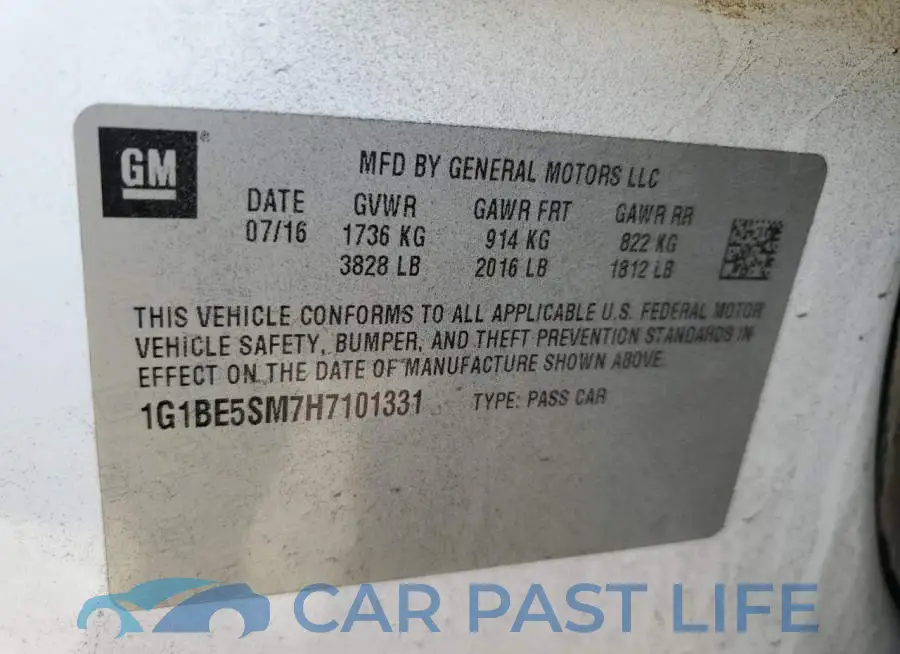 1G1BE5SM7H7101331# 12