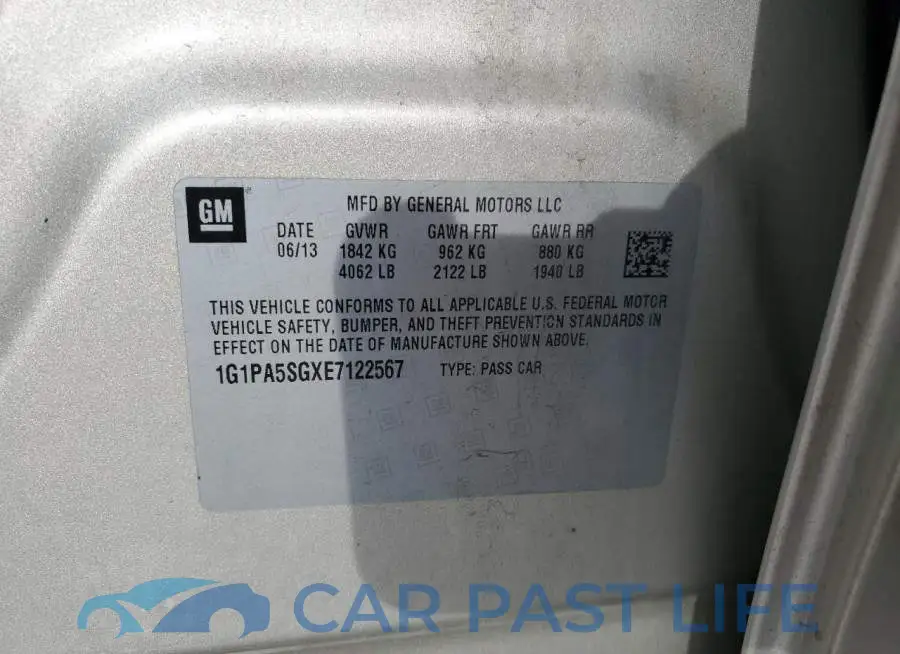 1G1PA5SGXE7122567# 12
