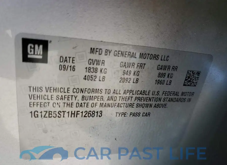 1G1ZB5ST1HF126813# 12