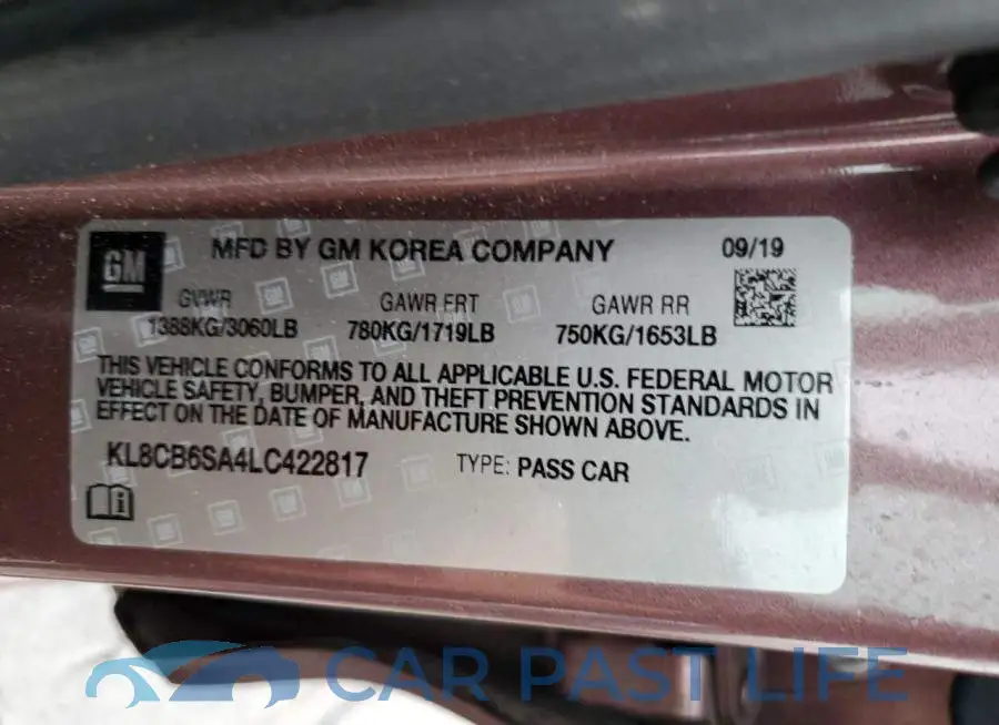 KL8CB6SA4LC422817# 13