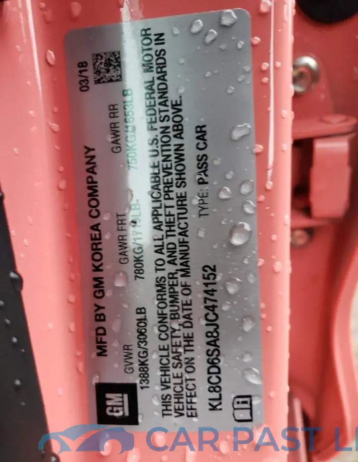 KL8CD6SA8JC474152# 12