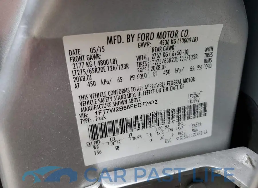 1FT7W2B66FED72402# 10