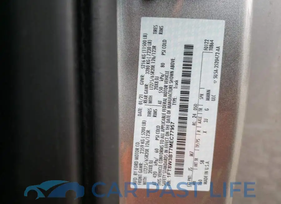 1FT8W3BT7MEC77957# 12