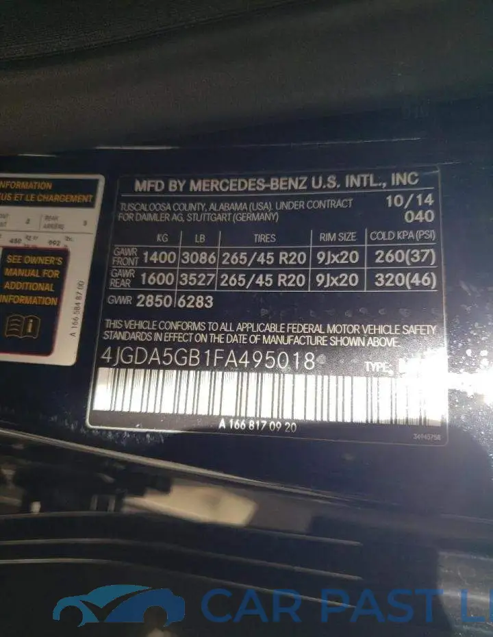 4JGDA5GB1FA495018# 12